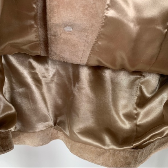 For Joseph Suede Button Up Tan Blazer Jacket Size L - Picture 7 of 7